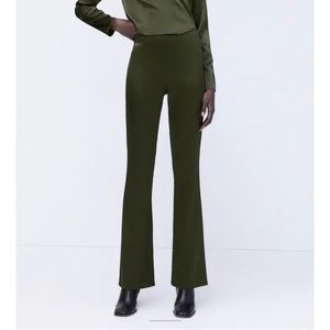 NWT Zara Satin Effect Pants - Green - Size Small